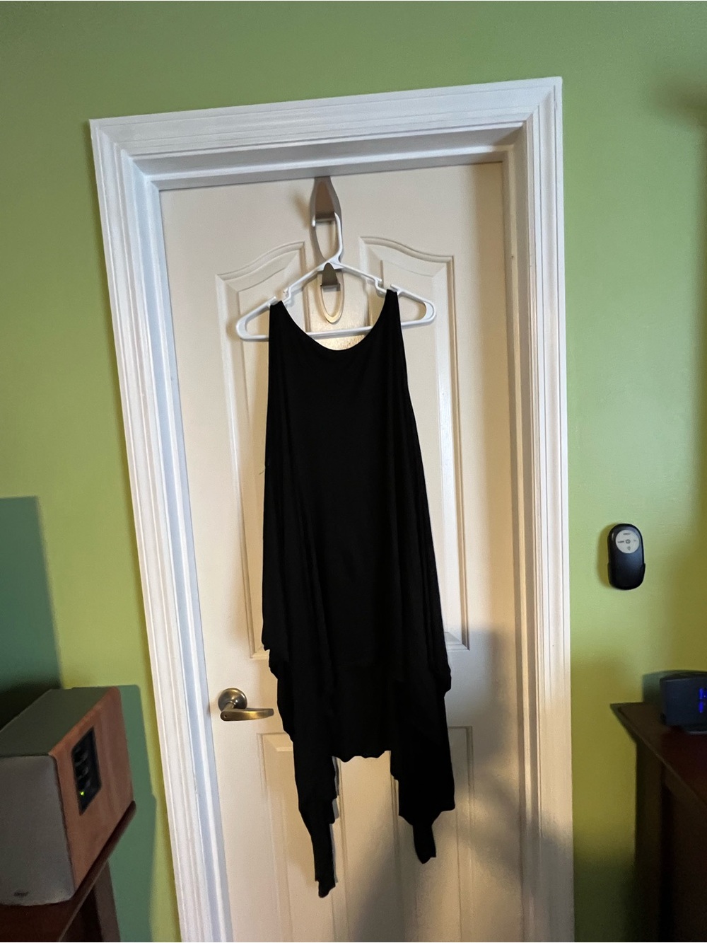 Black Asymmetric Sleeveless top